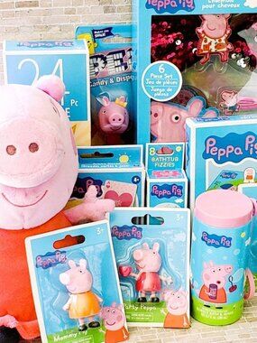 Peppa Pig Gift Bundle, Gift Bag for Kids Birthdays, Get Well, Toys, Books, Etc.